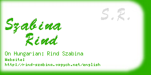 szabina rind business card